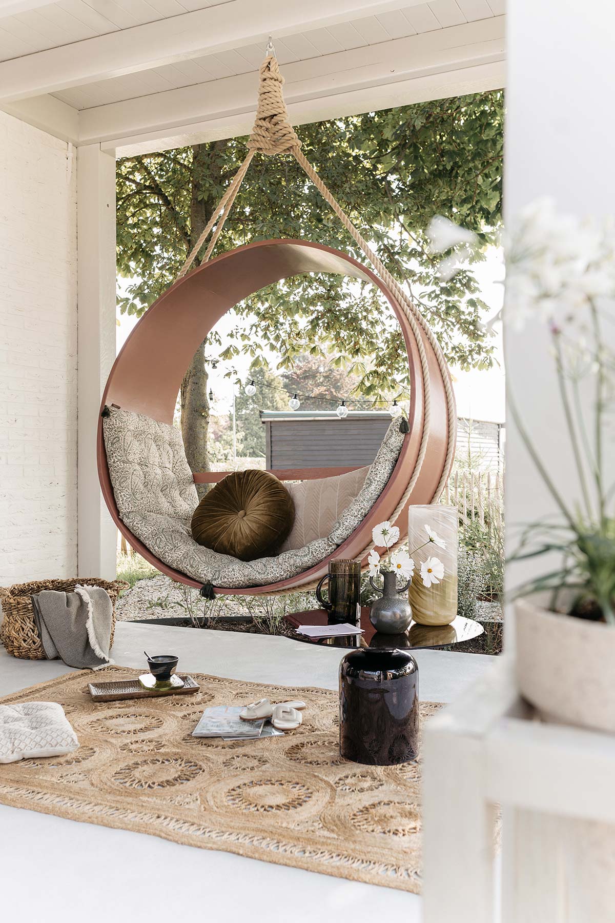 DIY ronde hangstoel - Tanja van Hoogdalem