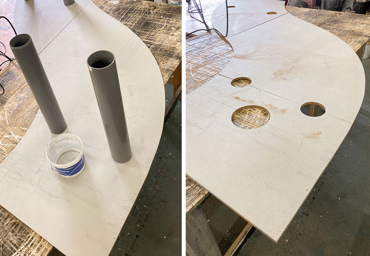 DIY eettafel organische vorm - Tanja van Hoogdalem